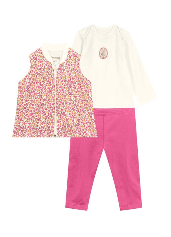 Brandili Baby - Conjunto Bebê Menina FloralBege 1