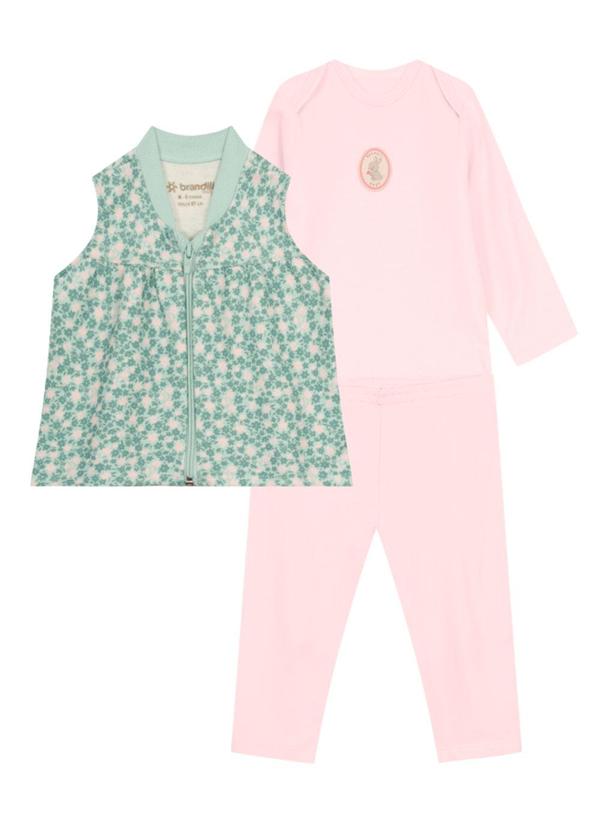 Brandili Baby - Conjunto Bebê Menina FloralRosa