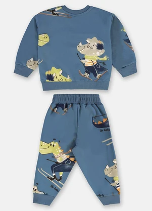 Up Baby - Conjunto Bebê Menino Blusa e Calça Azul - UP BABY