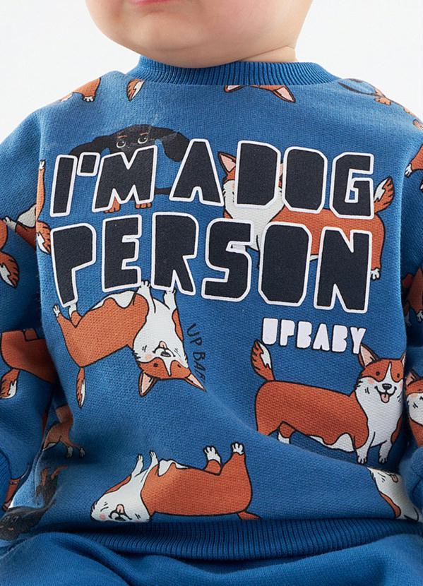 Up Baby - Conjunto Bebê Menino Blusão e Calça Azul 2