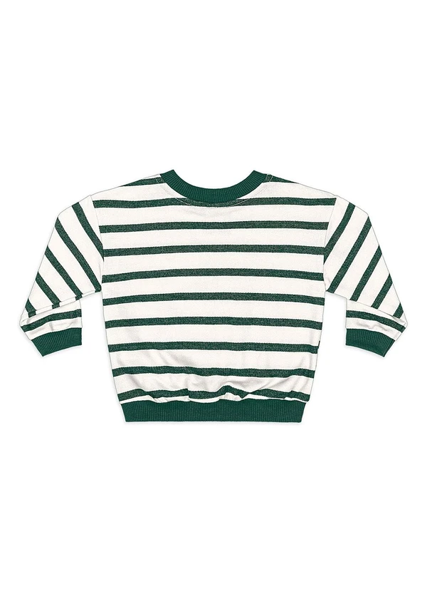 Quimby - Conjunto Bebê Menino Blusão Listrado Verde 3