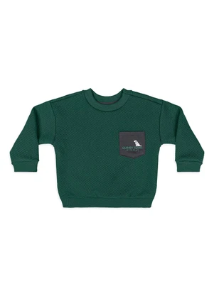 Quimby - Conjunto Bebê Menino Blusão Matelassê Verde - QUIMBY