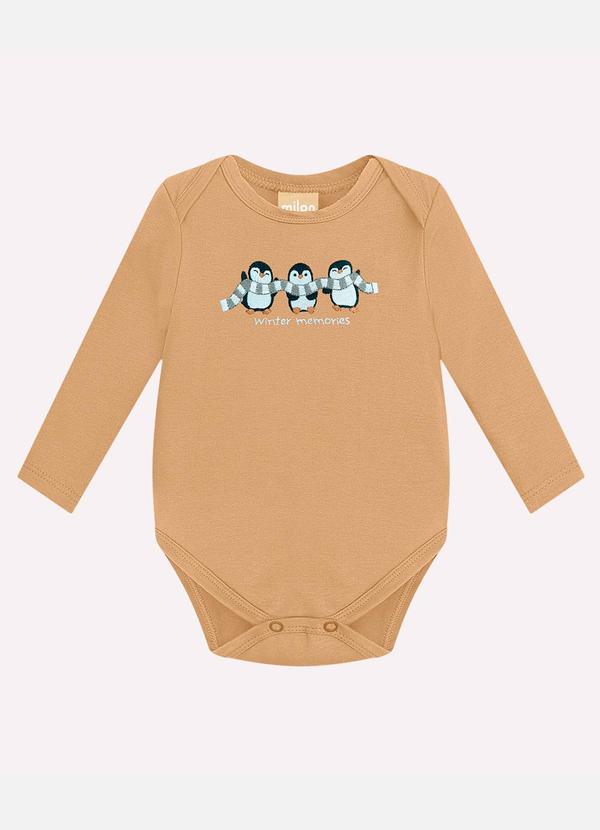 Milon - Conjunto Bebê Menino Bordado Marrom 3