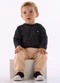 Quimby - Conjunto Bebê Menino Camiseta Calça Branco - variação:  