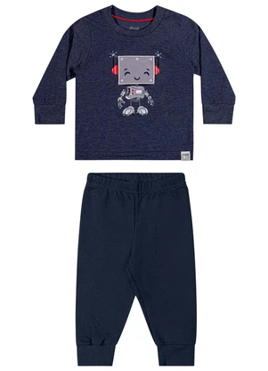 Elian - Conjunto Bebê Menino Camiseta Interativa Azul - ELIAN