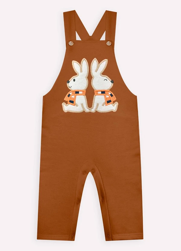 Milon - Conjunto Bebê Menino Coelhinho Marrom 3