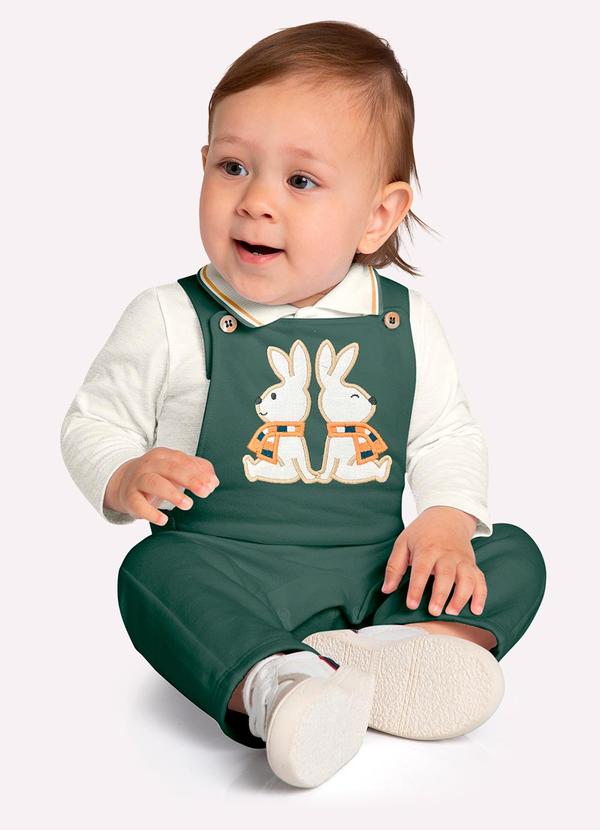 Milon - Conjunto Bebê Menino Coelhinho Verde 1