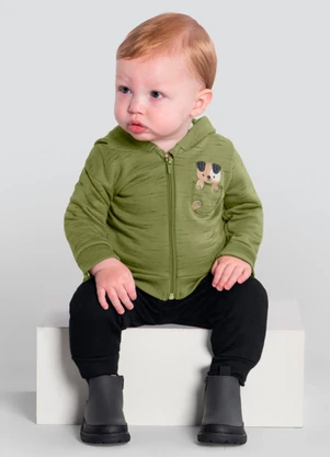 Brandili Baby - Conjunto Bebê Menino com CachorrinhoVerde - BRANDILI BABY