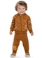 Elian - Conjunto Bebê Menino com Capuz Animais Marrom - variação: Marrom