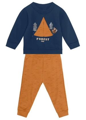 Brandili Baby - Conjunto Bebê Menino de Cachorrinho Azul - BRANDILI BABY