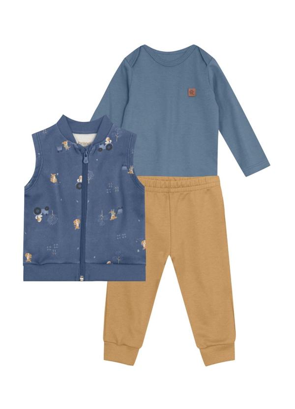 Brandili Baby - Conjunto Bebê Menino de Cachorrinho Azul