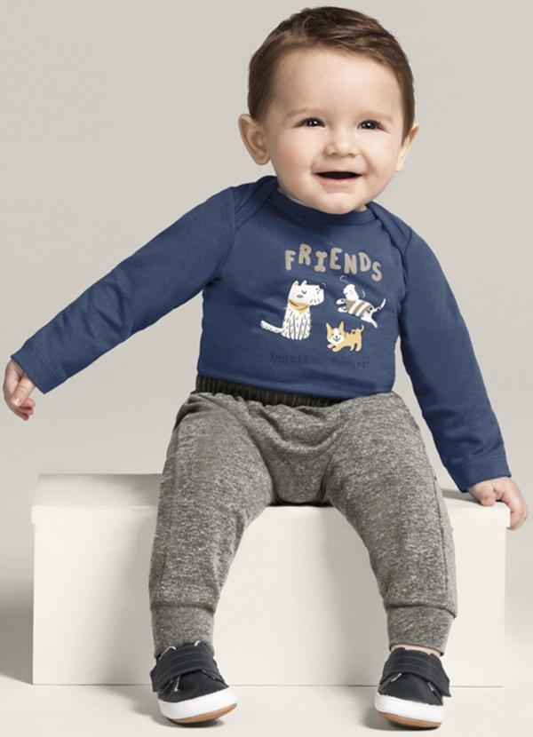 Brandili Baby - Conjunto Bebê Menino de Cachorrinho Azul