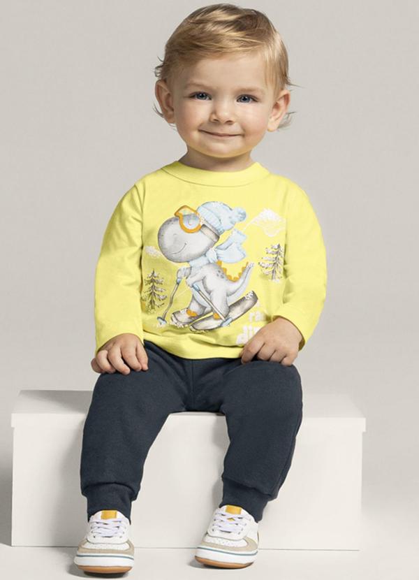 Brandili - Conjunto Bebê Menino de DinossauroAmarelo