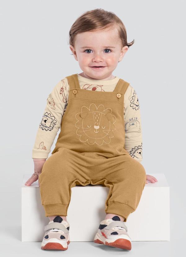 Brandili Baby - Conjunto Bebê Menino de Leãozinho Bege