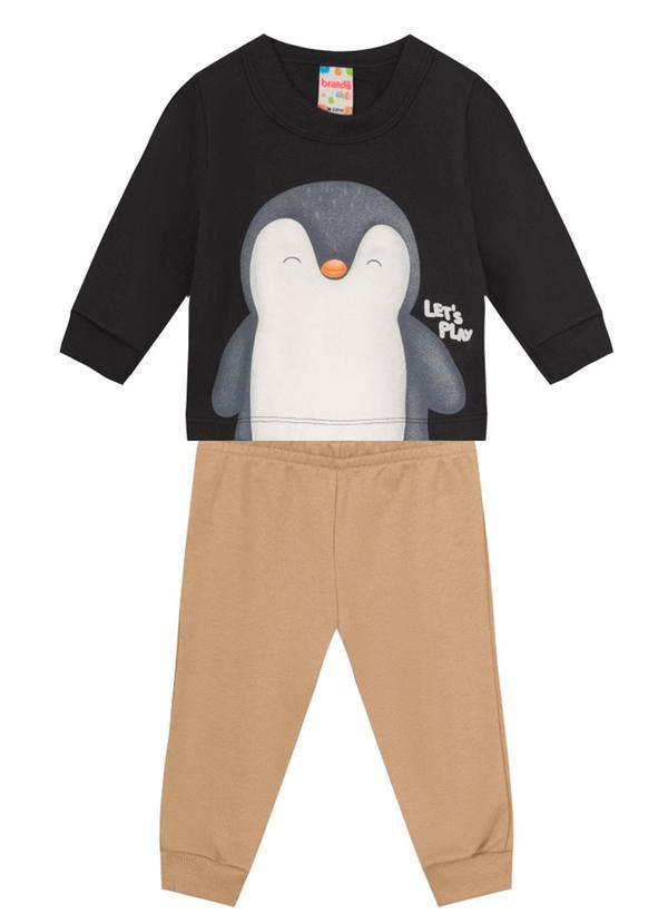 Brandili - Conjunto Bebê Menino de Pinguim Cinza 1