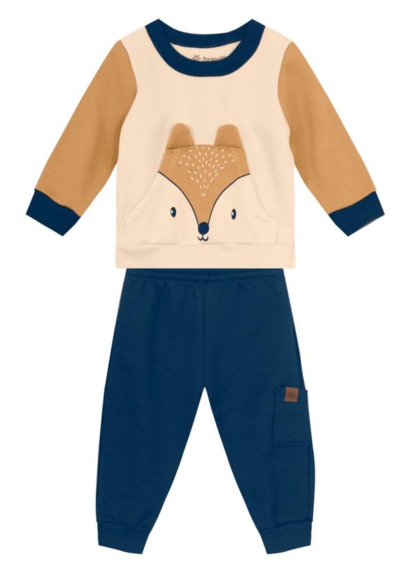 Brandili Baby - Conjunto Bebê Menino de Ursinho Bege