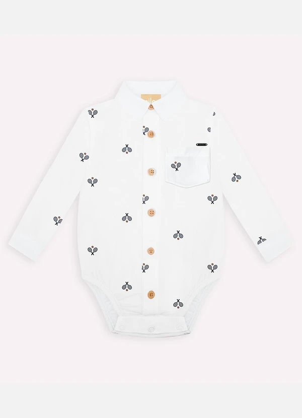 Milon - Conjunto Bebê Menino em Algodão Branco 3