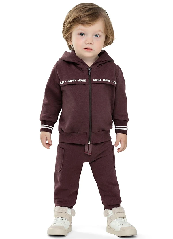 Colorittá - Conjunto Bebê Menino Estampa com Puff Roxo