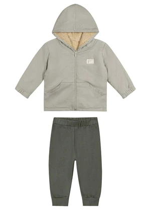 Colorittá - Conjunto Bebê Menino Forro Peluciado Verde - COLORITTÁ
