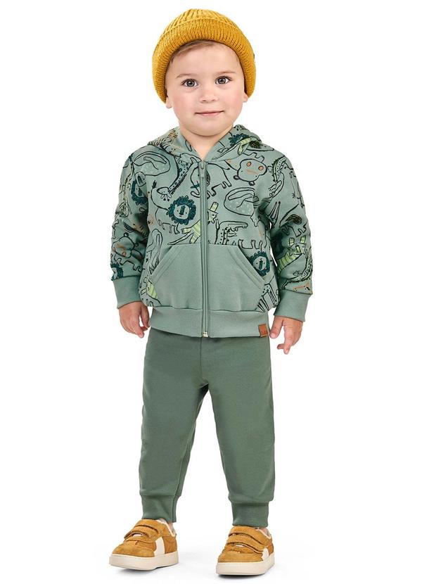 Elian - Conjunto Bebê Menino Jaqueta Animais Verde