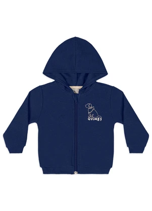 Quimby - Conjunto Bebê Menino Jaqueta Gorgurão Azul - QUIMBY