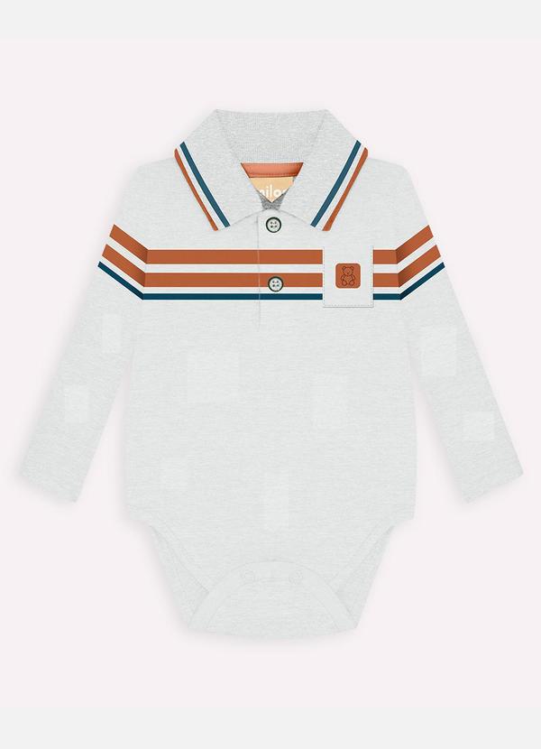 Milon - Conjunto Bebê Menino Listras Cinza 2