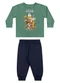 Elian - Conjunto Bebê Menino Longo com Estampa Cinza - variação: Verde