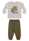 Elian - Conjunto Bebê Menino Longo com Estampa Cinza - variação: Cinza