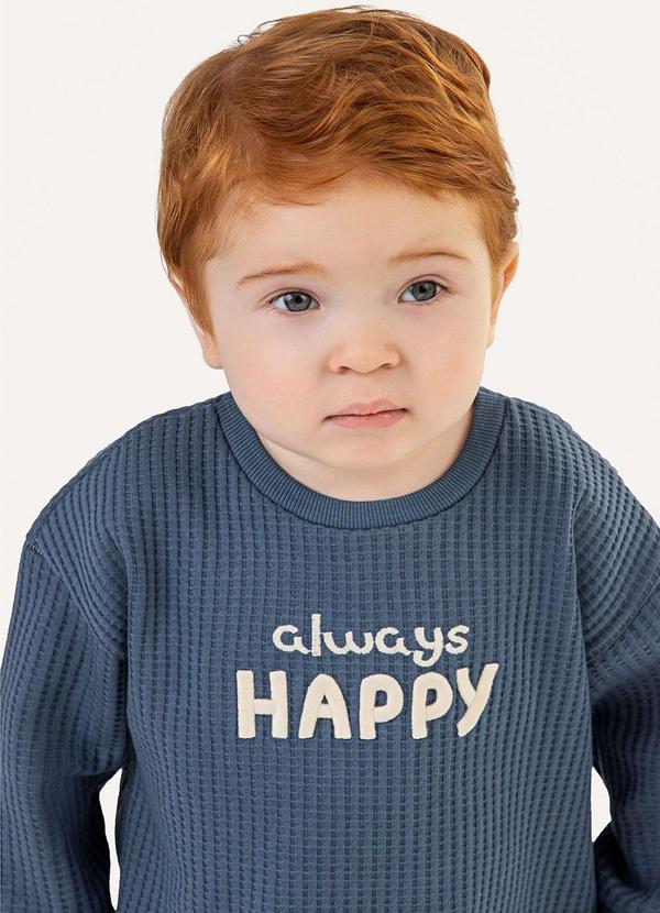 Colorittá - Conjunto Bebê Menino Malha Tricô Azul 2