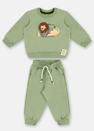 Up Baby - Conjunto Bebê Menino Molecotton Verde - UP BABY