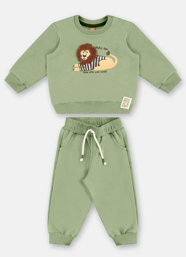 Up Baby - Conjunto Bebê Menino Molecotton Verde