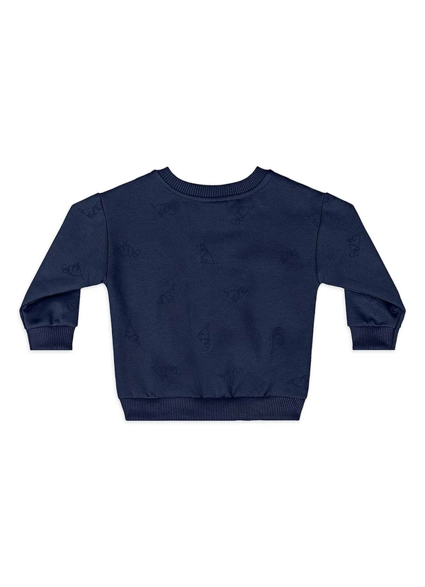 Quimby - Conjunto Bebê Menino Moletom Estampado Azul 4