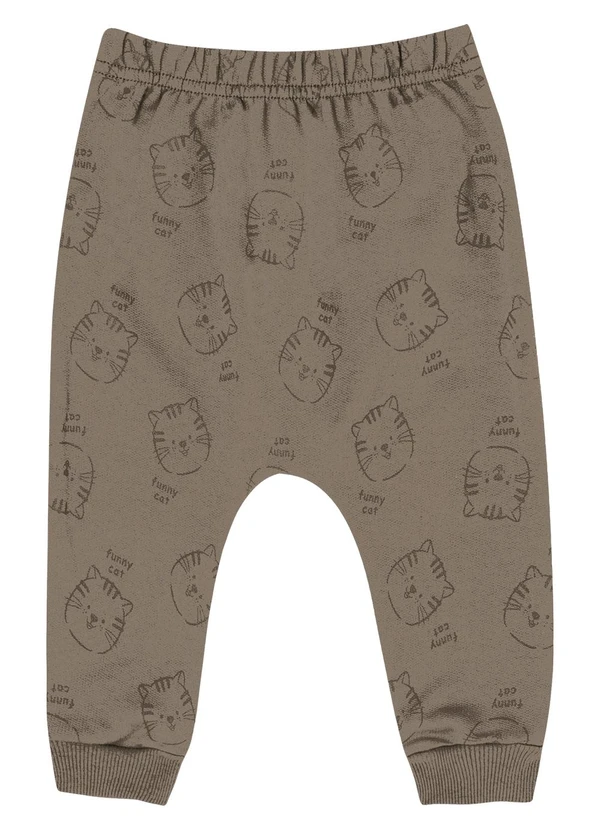 Pulla Bulla - Conjunto Bebe Menino Moletom Linho Natural 3