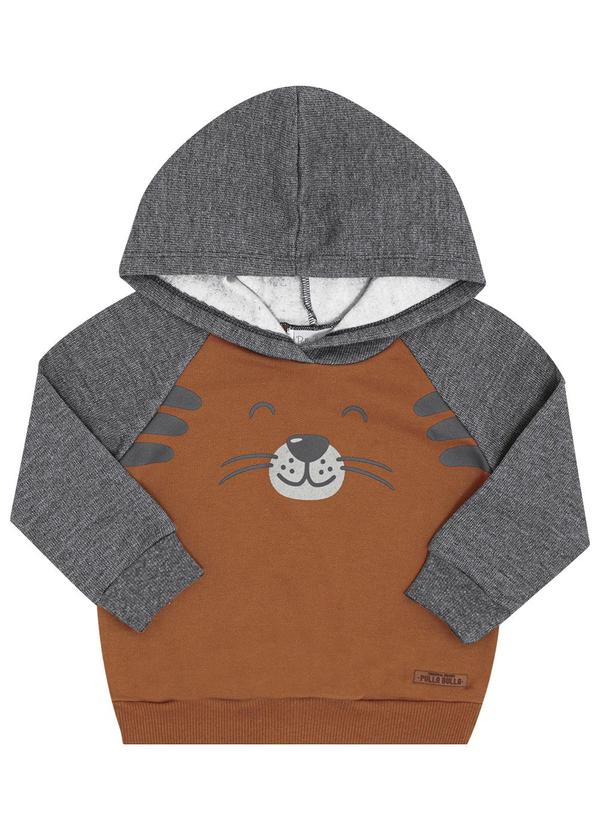 Pulla Bulla - Conjunto Bebe Menino Moletom Marrom 3