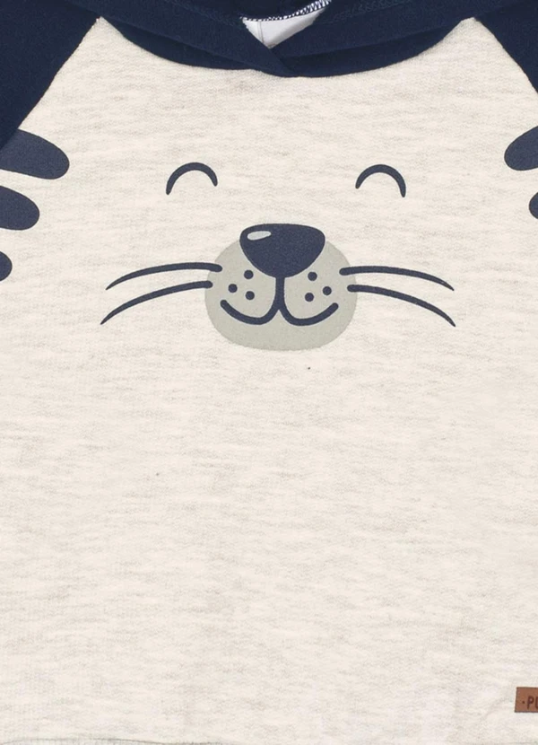 Pulla Bulla - Conjunto Bebe Menino Moletom Mescla 5