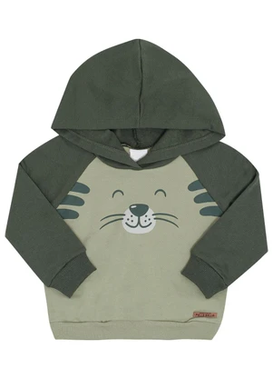Pulla Bulla - Conjunto Bebe Menino Moletom Verde - PULLA BULLA