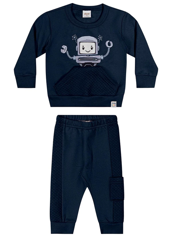 Elian - Conjunto Bebê Menino Robô Interativo Azul 2