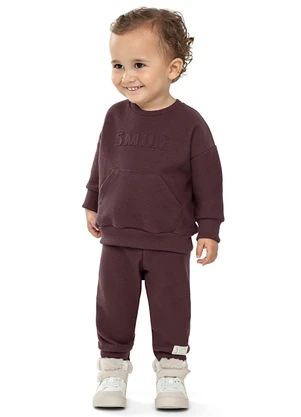 Colorittá - Conjunto Bebê Menino Texturizado Smile Roxo - COLORITTÁ
