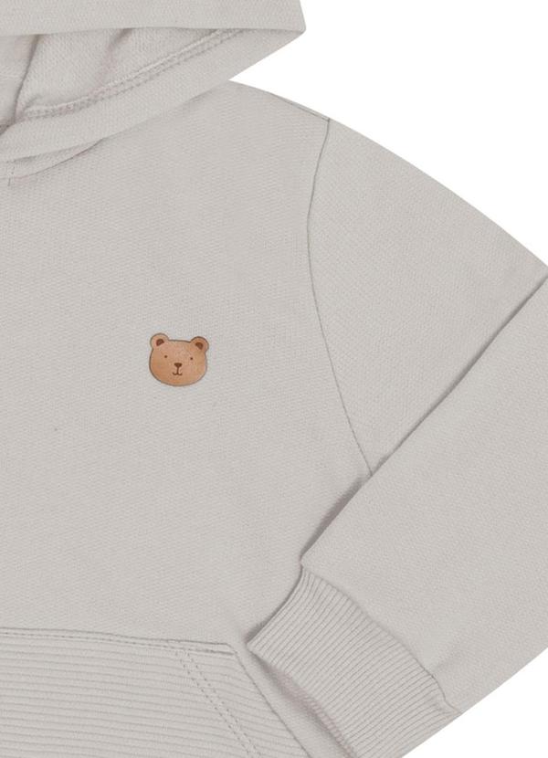 Pulla Bulla - Conjunto Bebe Moletom e Malha Relevo Cinza 4