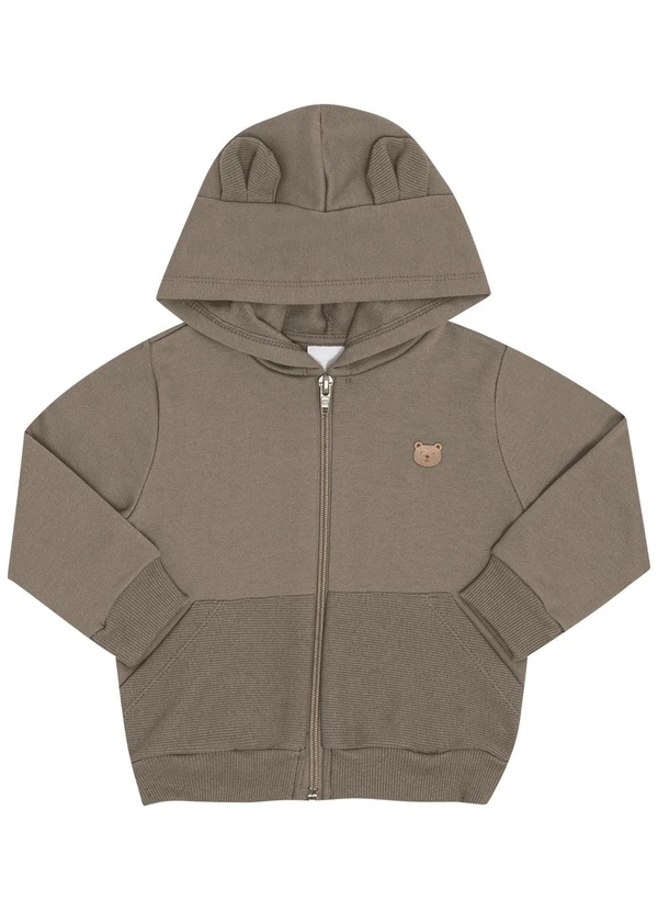 Pulla Bulla - Conjunto Bebe Moletom e Malha Relevo Verde 3