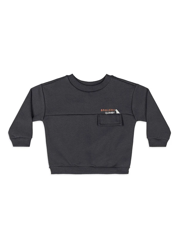 Quimby - Conjunto Bebê Moletom Felpado Cinza 3