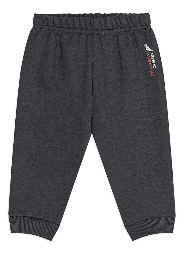 Quimby - Conjunto Bebê Moletom Felpado Cinza 5