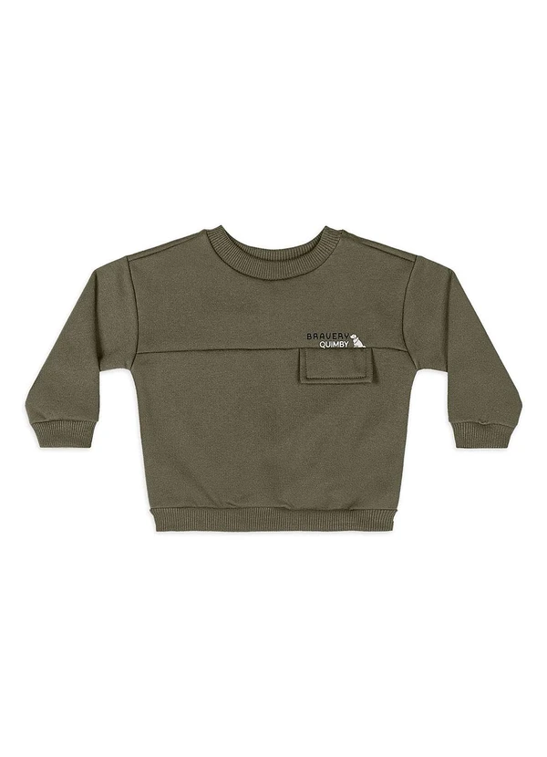 Quimby - Conjunto Bebê Moletom Felpado Verde 2