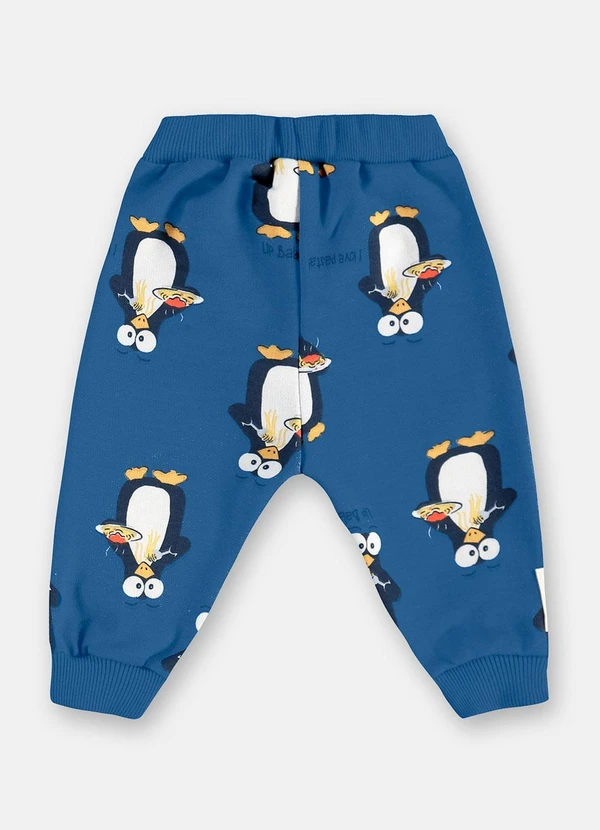 Up Baby - Conjunto Bebê Moletom Puff Azul 6