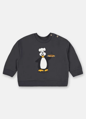 Up Baby - Conjunto Bebê Moletom Puff Cinza - UP BABY