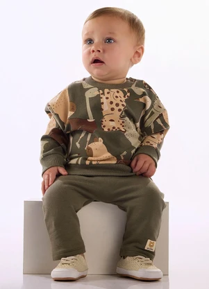 Up Baby - Conjunto Bebê Super Cotton Verde - UP BABY