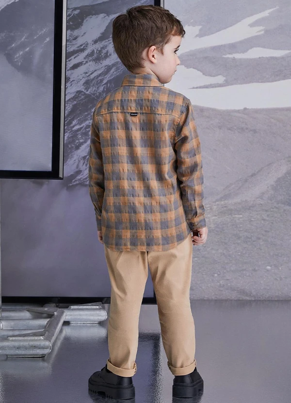 Youccie - Conjunto Bege Xadrez Caramelo 2