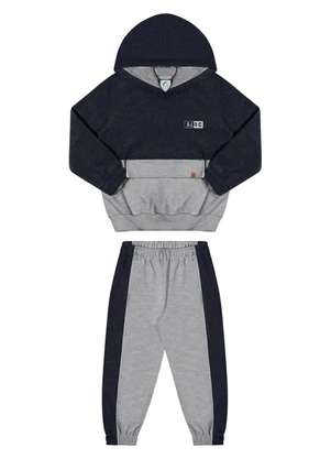 Outlet - Conjunto Bicolor Menino Azul - OUTLET