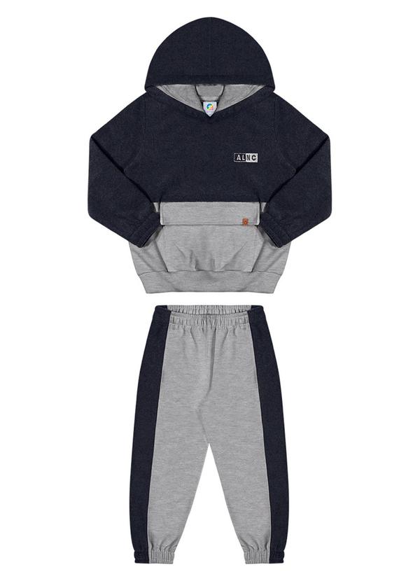 Alenice - Conjunto Bicolor Menino Azul