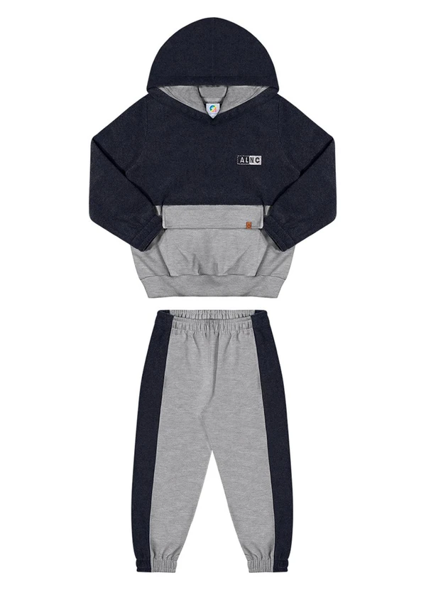 Outlet - Conjunto Bicolor Menino Azul